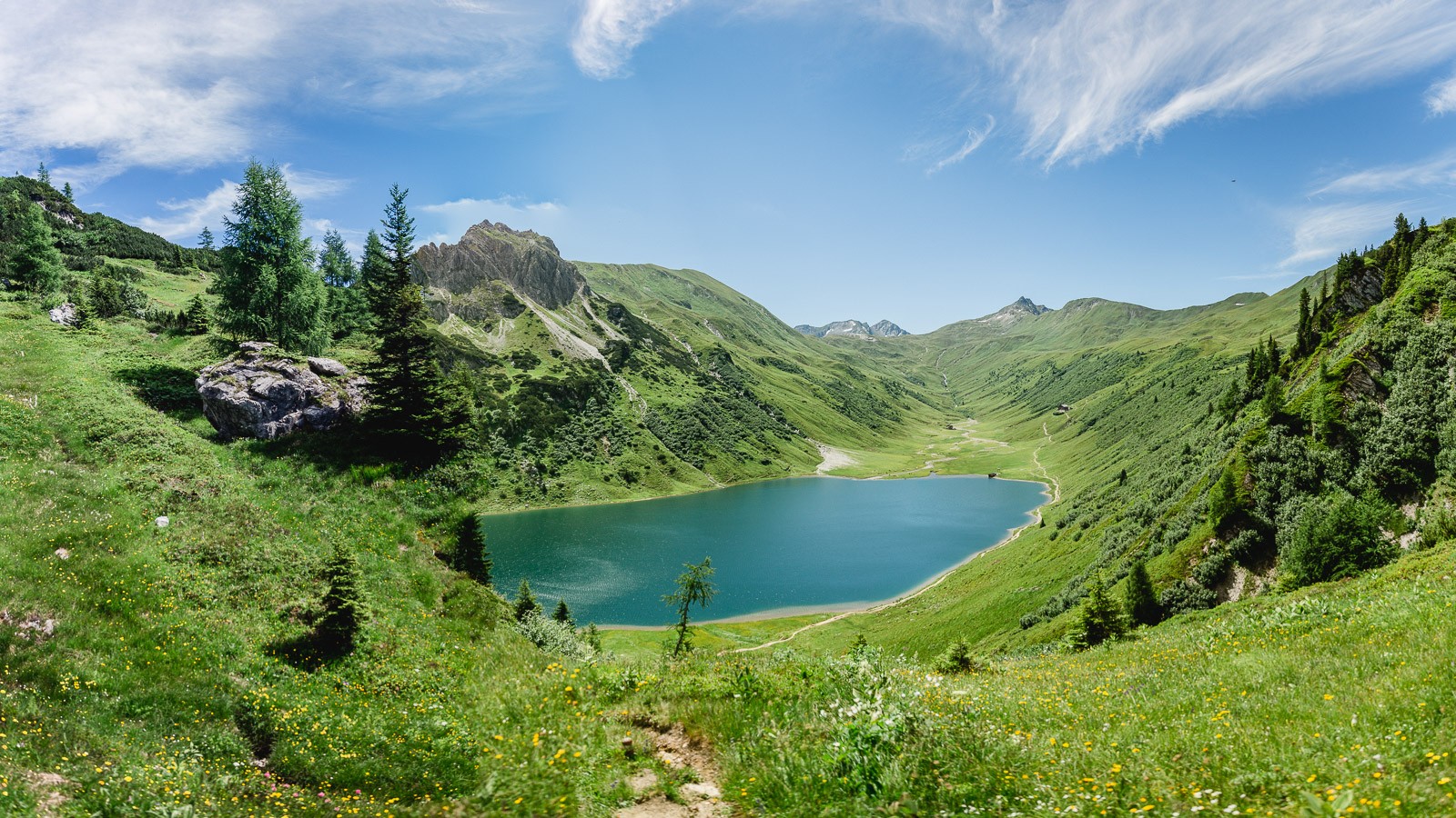 Auf Den Weg Zum Draugsteintörl Mit Blick Auf Den Tappenkarsee