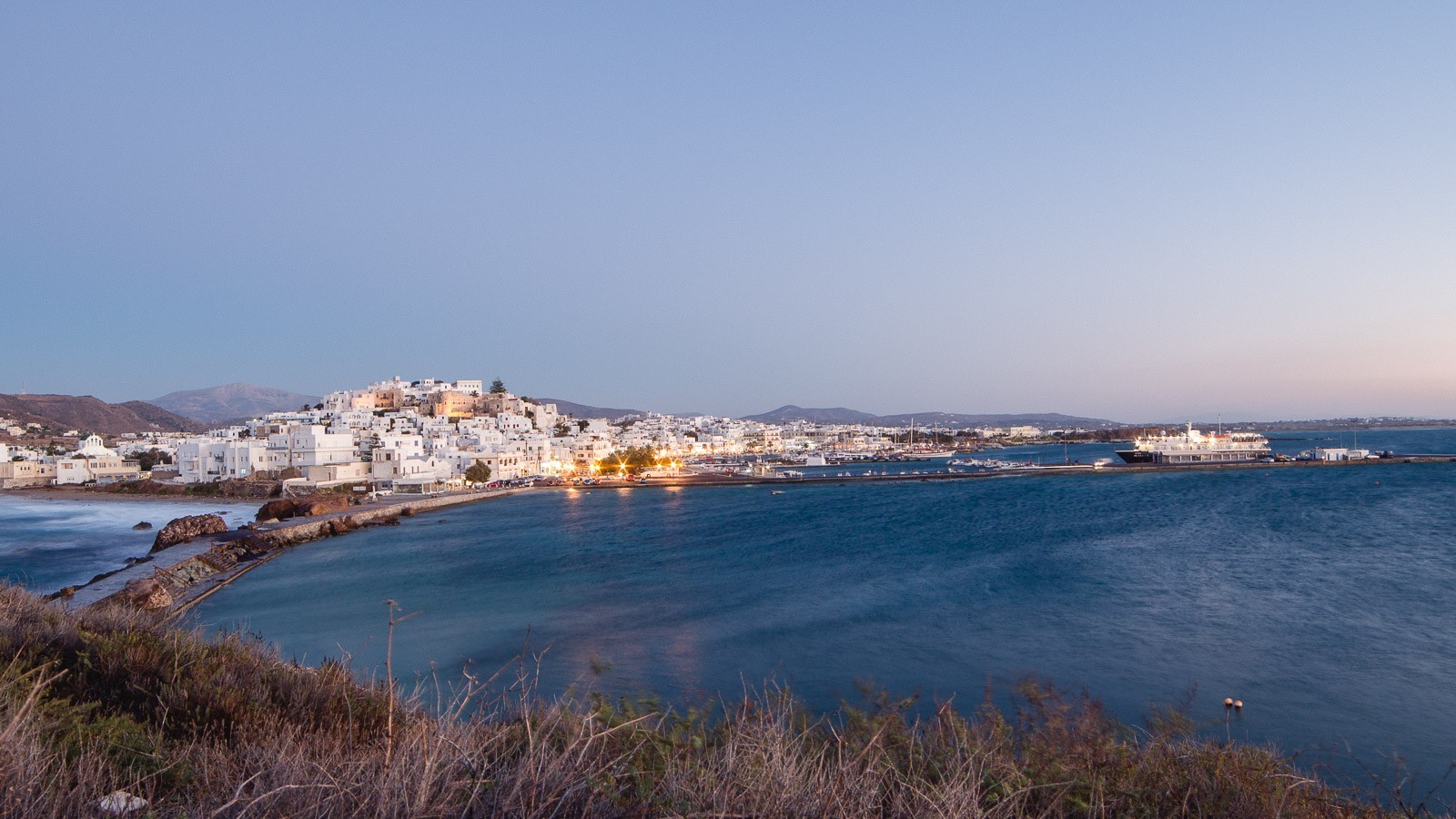 Blick Auf Naxos Chora