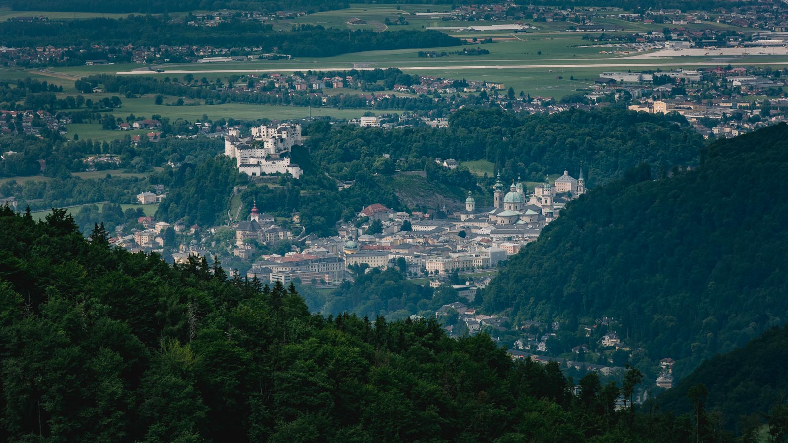 Blick Auf Die Stadt Salzburg Vom Nockstein