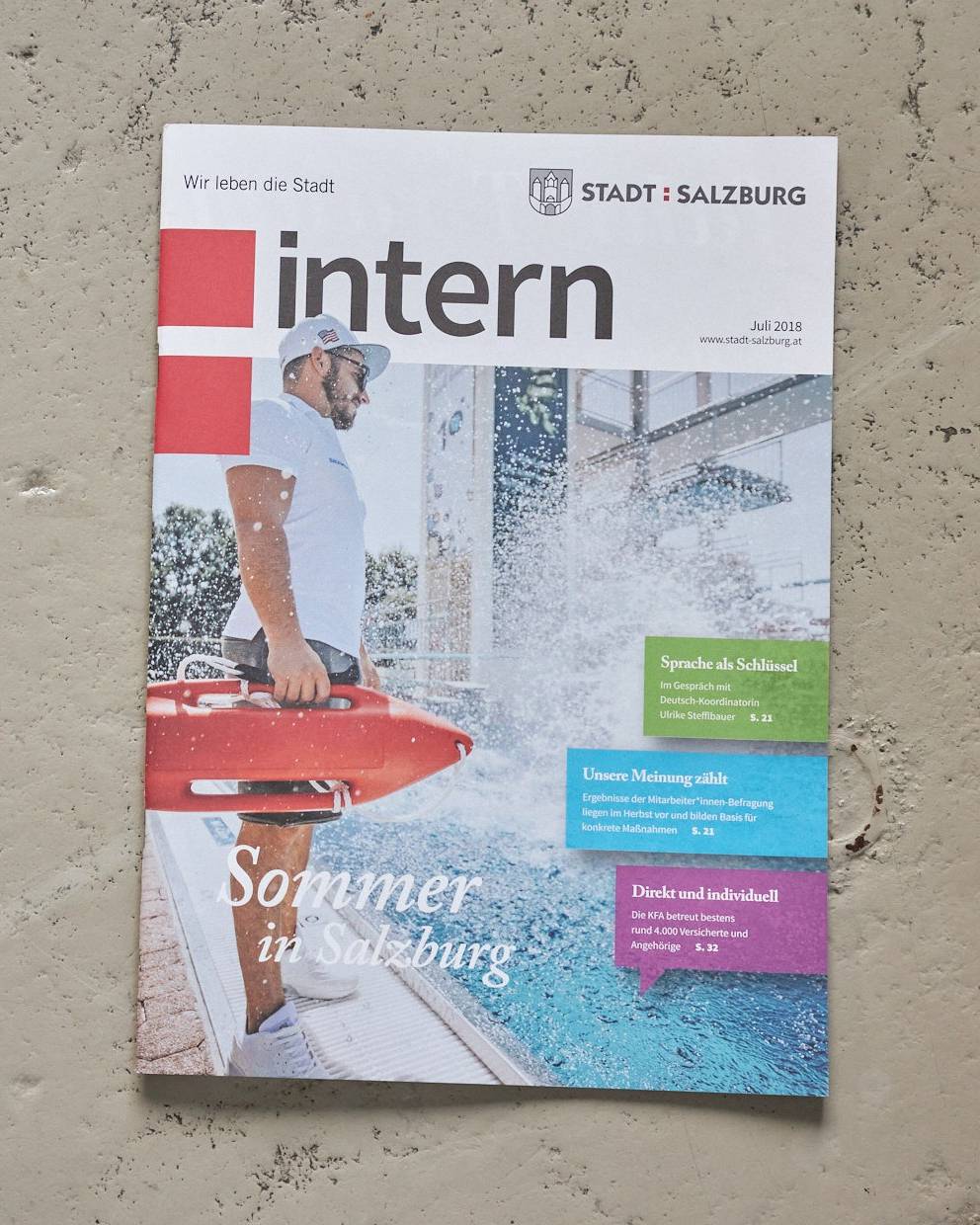 Cover Intern Magazin Juli 18 Uai | Zuparino - Niko Zuparic