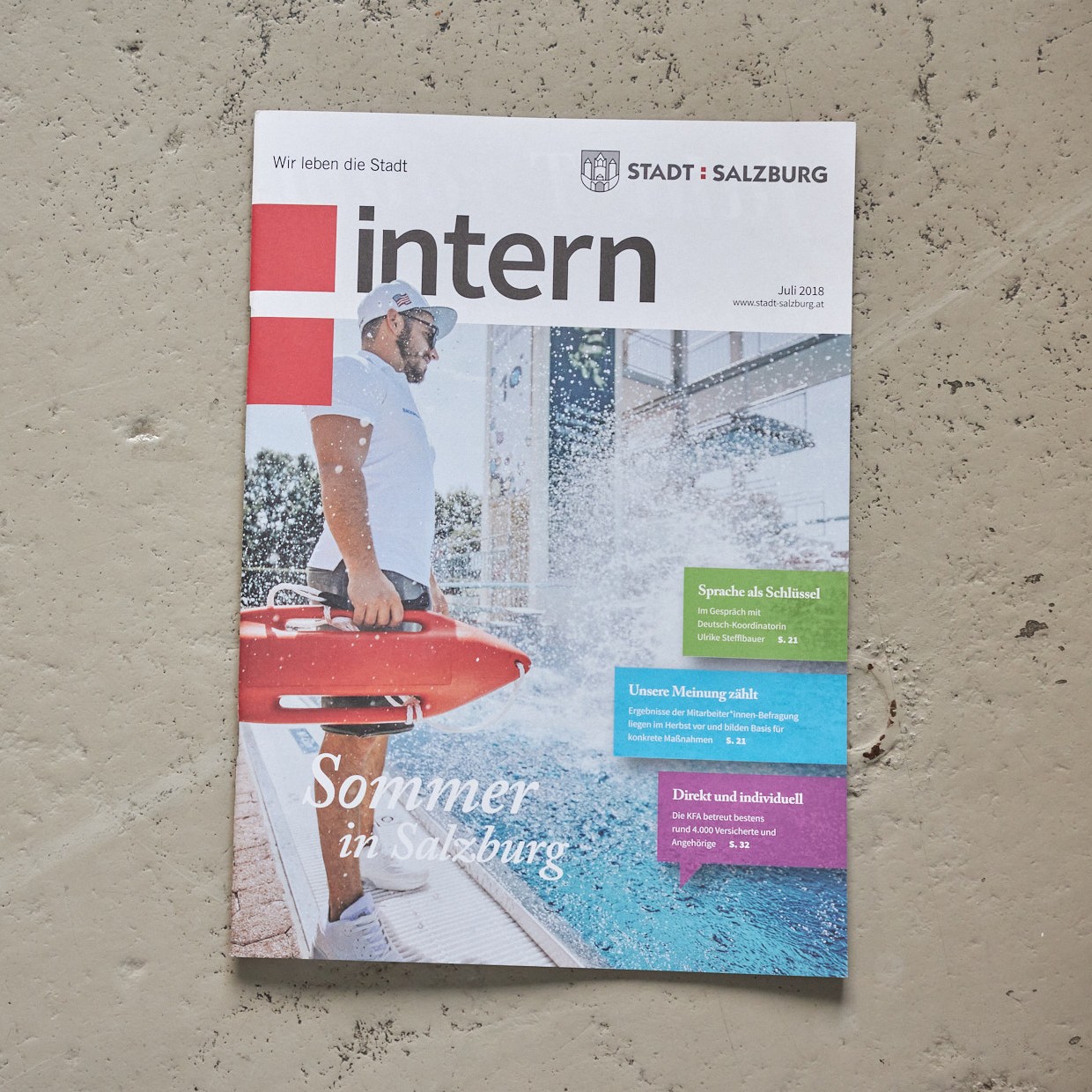 Cover Intern Magazin Juli 18 | Zuparino - Niko Zuparic